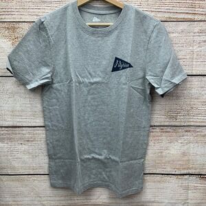Pilgrim Team Tee Heather Grey Pennant Logo T Shirt‎ Made in USA Size S